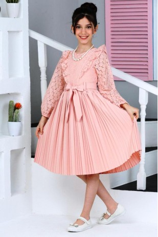 مطوي حقيبة قلادة مربوط فستان الدانتيل