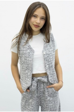 İ&K ŞIMARIK KİDS YELEK GENİŞ PONTOLON İKİLİ TAKIM