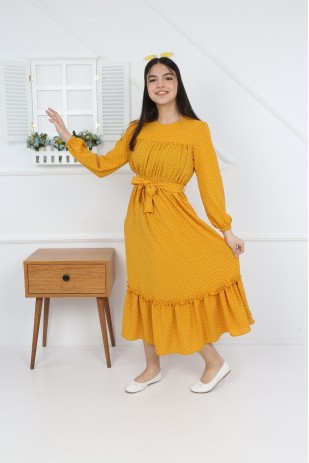 فستان أيروبين بخصر مطاطي