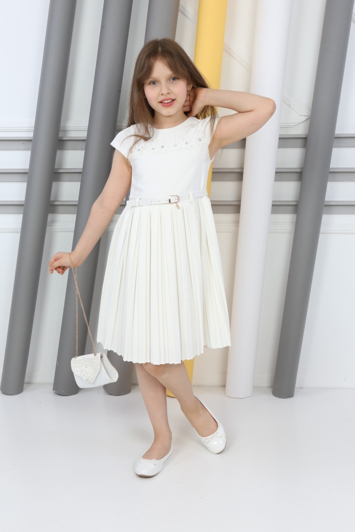 I&K Plissee-Taschenkleid