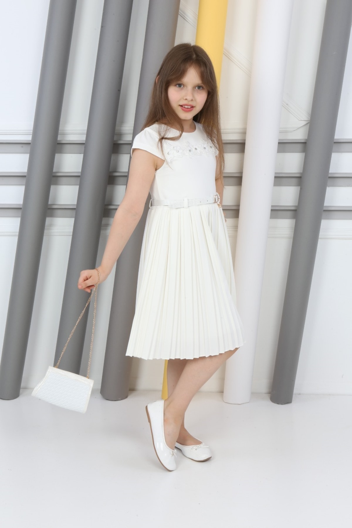 I&K Plissee-Taschenkleid