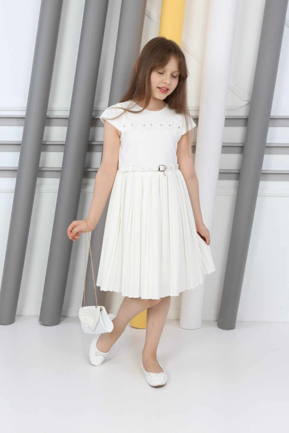 I&K Plissee-Taschenkleid