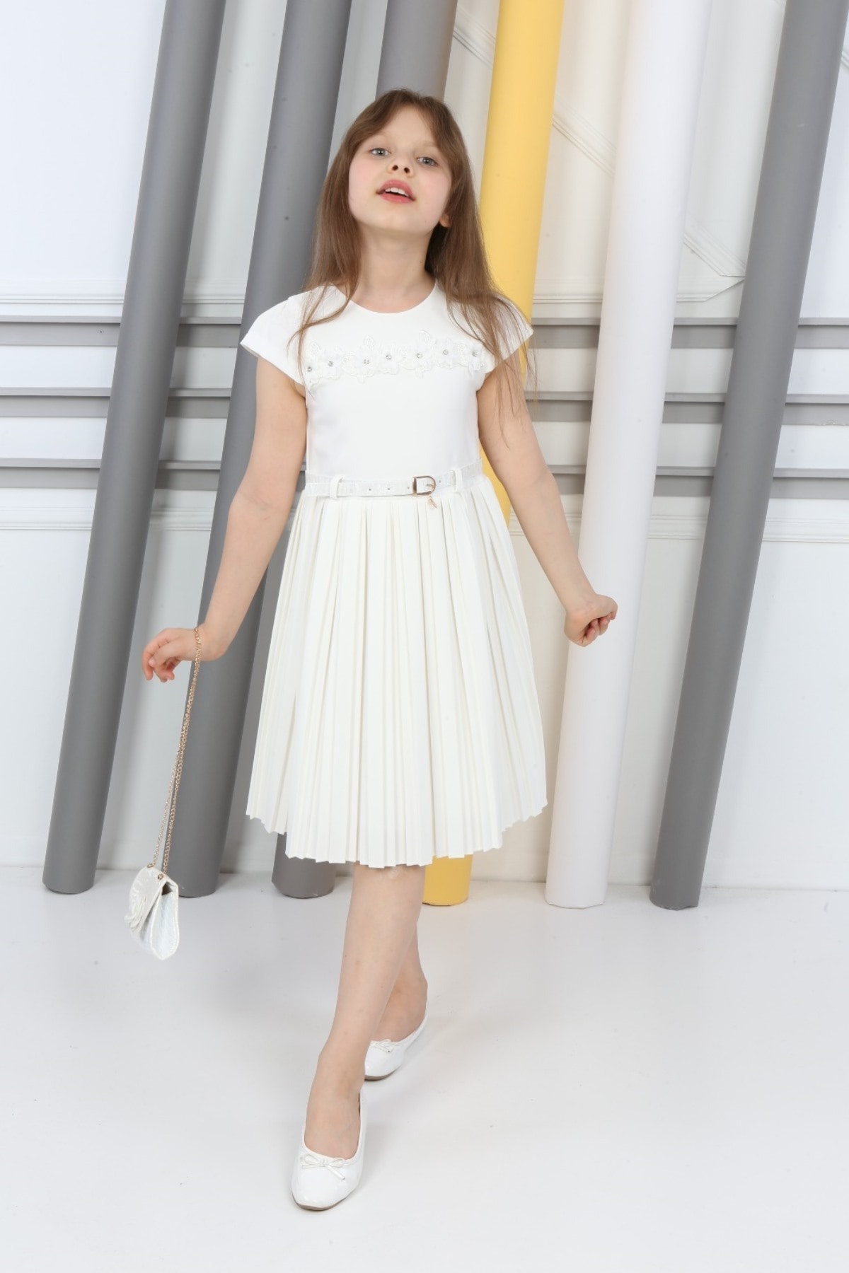 I&K Plissee-Taschenkleid