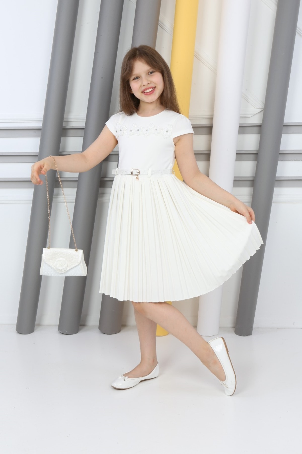 I&K Plissee-Taschenkleid