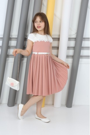 Плиссированное платье-мешок