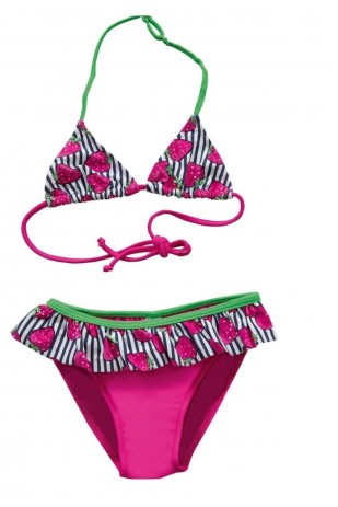 Kız Çocuk Çilekli Bikini Takım Kız Çocuk Çilekli Bikini Takım