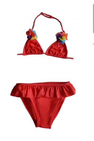 Kız Çocuk Aksesuarlı Bikini Takımı Kız Çocuk Aksesuarlı Bikini Takımı