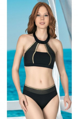 Kadın Kolye Yaka Bikini Takımı Kadın Kolye Yaka Bikini Takımı