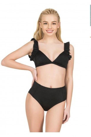 Kadın Fırfırlı Yüksek Bel Bikini Takımı Kadın Fırfırlı Yüksek Bel Bikini Takımı