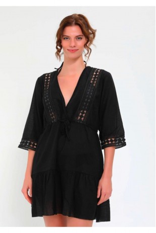 Kadın Püskül Detaylı Plaj Elbisesi