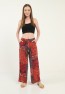 Womens Woven Wide Leg Pants with Pockets