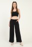Womens Woven Wide Leg Pants with Pockets