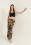 Womens Woven Wide Leg Pants with Pockets