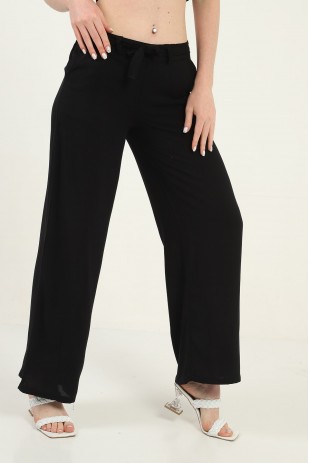 بنطلون نسائي منسوج بجيب واسع الساق
