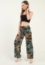 Womens Woven Wide Leg Pants with Pockets