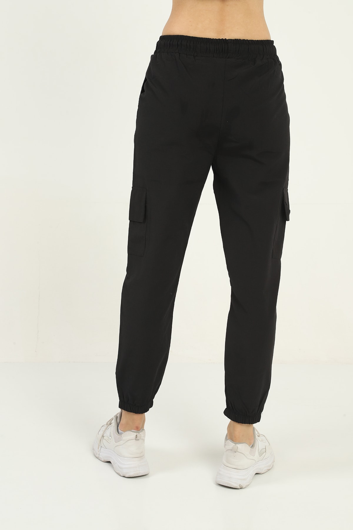 Womens Elastic Bottom Pants with Pockets