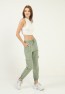 Womens Elastic Bottom Pants with Pockets