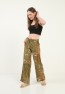 Womens Woven Wide Leg Pants with Pockets