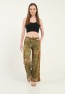Womens Woven Wide Leg Pants with Pockets