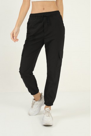 Kadın Cepli Altı Lastikli Pantolon