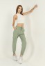 Womens Elastic Bottom Pants with Pockets