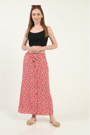 Женская юбка на пуговицах с карманами