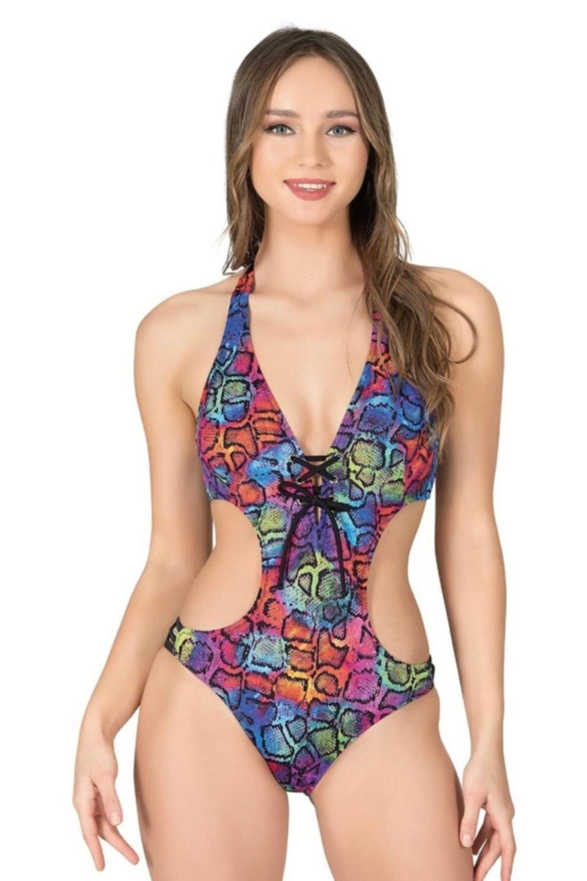 Womens Bird Eye Detailed Swimsuit
