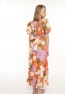 Gemustertes Damenkleid mit Gürtel