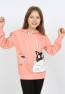 Kız Çocuk Kapüşonlu Baskılı Sweatshirt