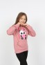 Kız Çocuk Kapüşonlu Cepli Ayıcık Baskılı Sweatshirt