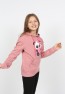 Kız Çocuk Kapüşonlu Cepli Ayıcık Baskılı Sweatshirt