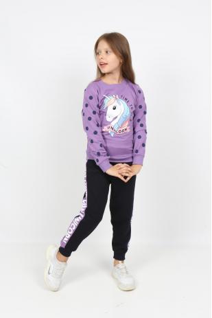 I&k Şımarık Kids Girls Спортивный костюм Unicol с принтом
