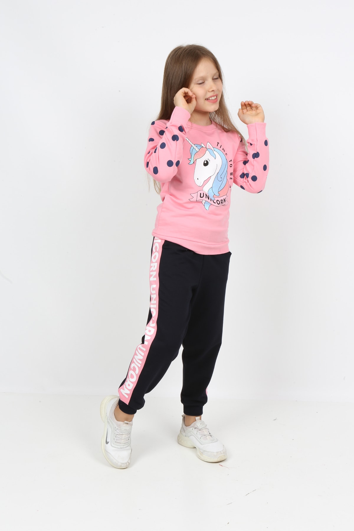 I&k Spoiled Kids Girls Unicol Printed Tracksuit Set