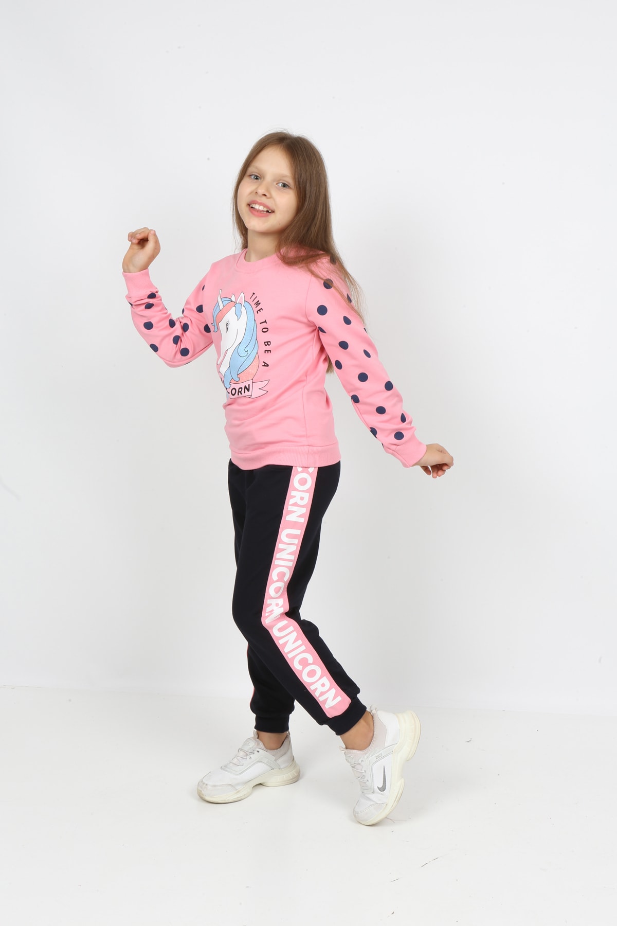 I&k Spoiled Kids Girls Unicol Printed Tracksuit Set