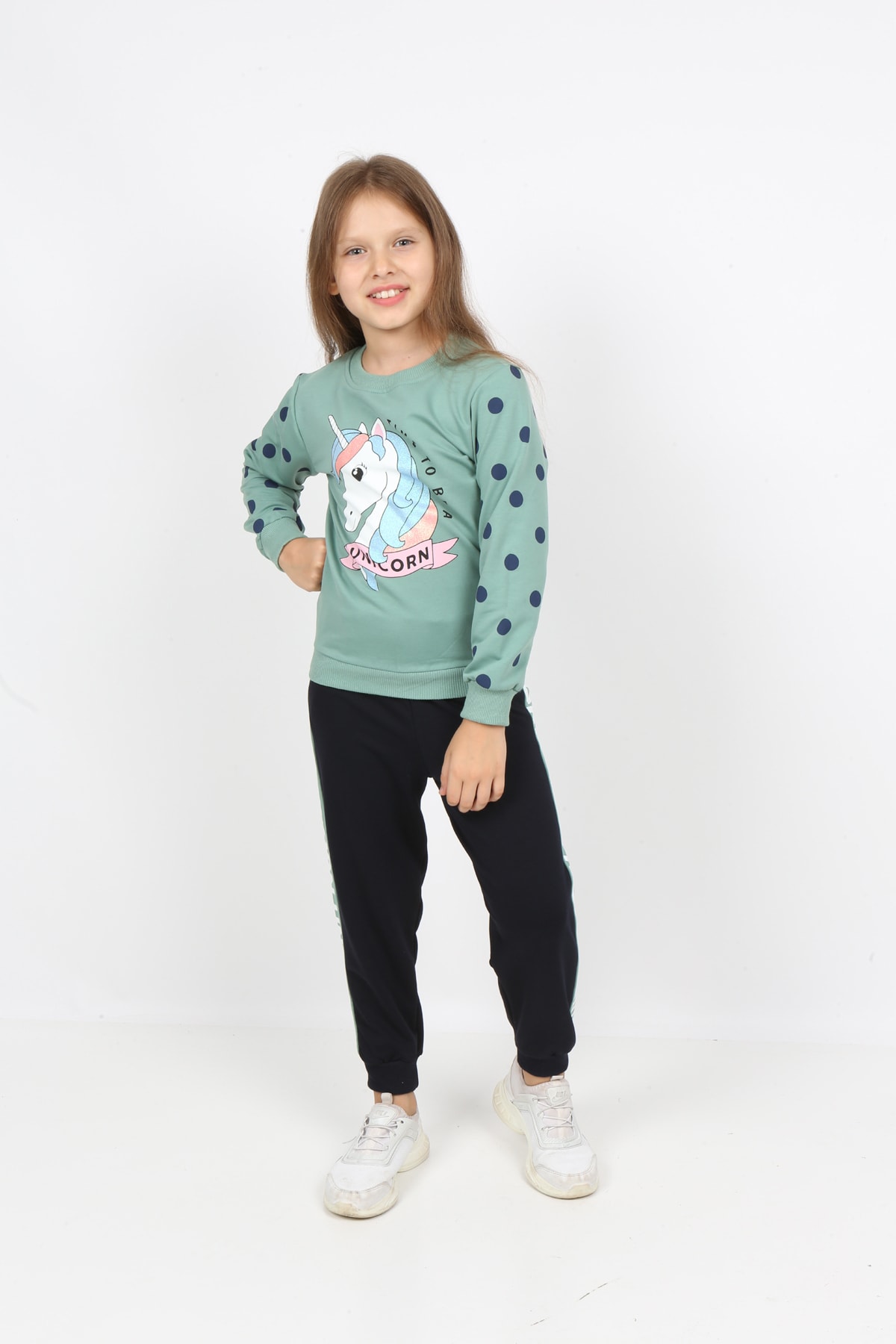 I&k Spoiled Kids Girls Unicol Printed Tracksuit Set