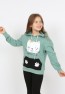 I&k Şımarık Kids سويت شيرت مطبوع بجيب مقنع للفتيات