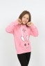Kız Çocuk Kapüşonlu Cepli Tavşan Baskılı Sweatshirt