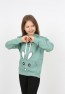 Kız Çocuk Kapüşonlu Cepli Tavşan Baskılı Sweatshirt