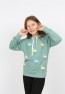 I&k Şımarık Kids Kız Çocuk Kapüşonlu Flamingo Baskılı Sweatshirt