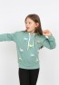I&k Şımarık Kids Kız Çocuk Kapüşonlu Flamingo Baskılı Sweatshirt