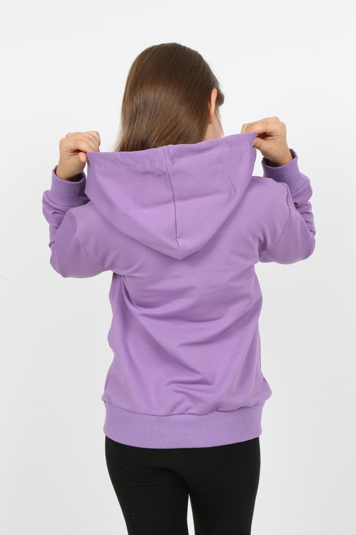 I&k Şımarık Kids Kız Çocuk Kapüşonlu Flamingo Baskılı Sweatshirt