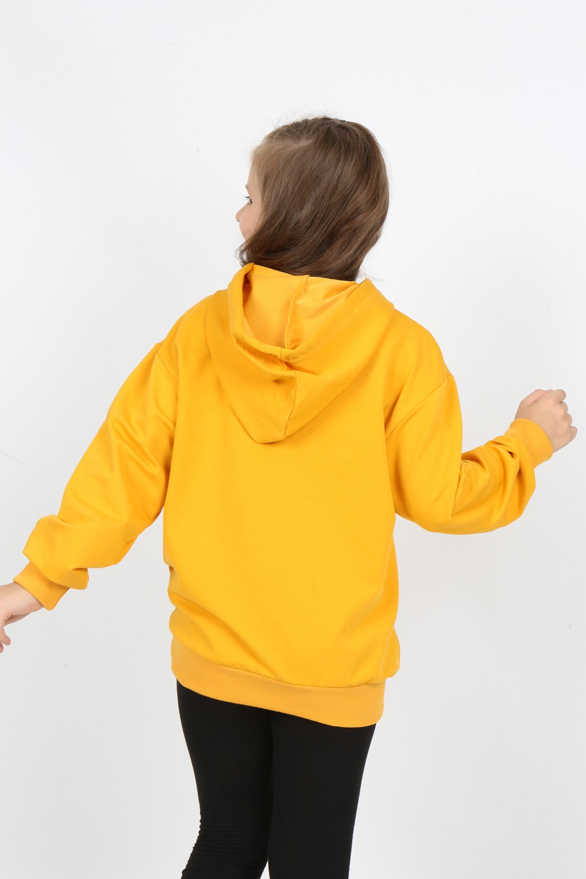 Kız Çocuk Kapüşonlu Cepli Sweatshirt