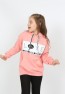 Kız Çocuk Kapüşonlu Cepli Sweatshirt