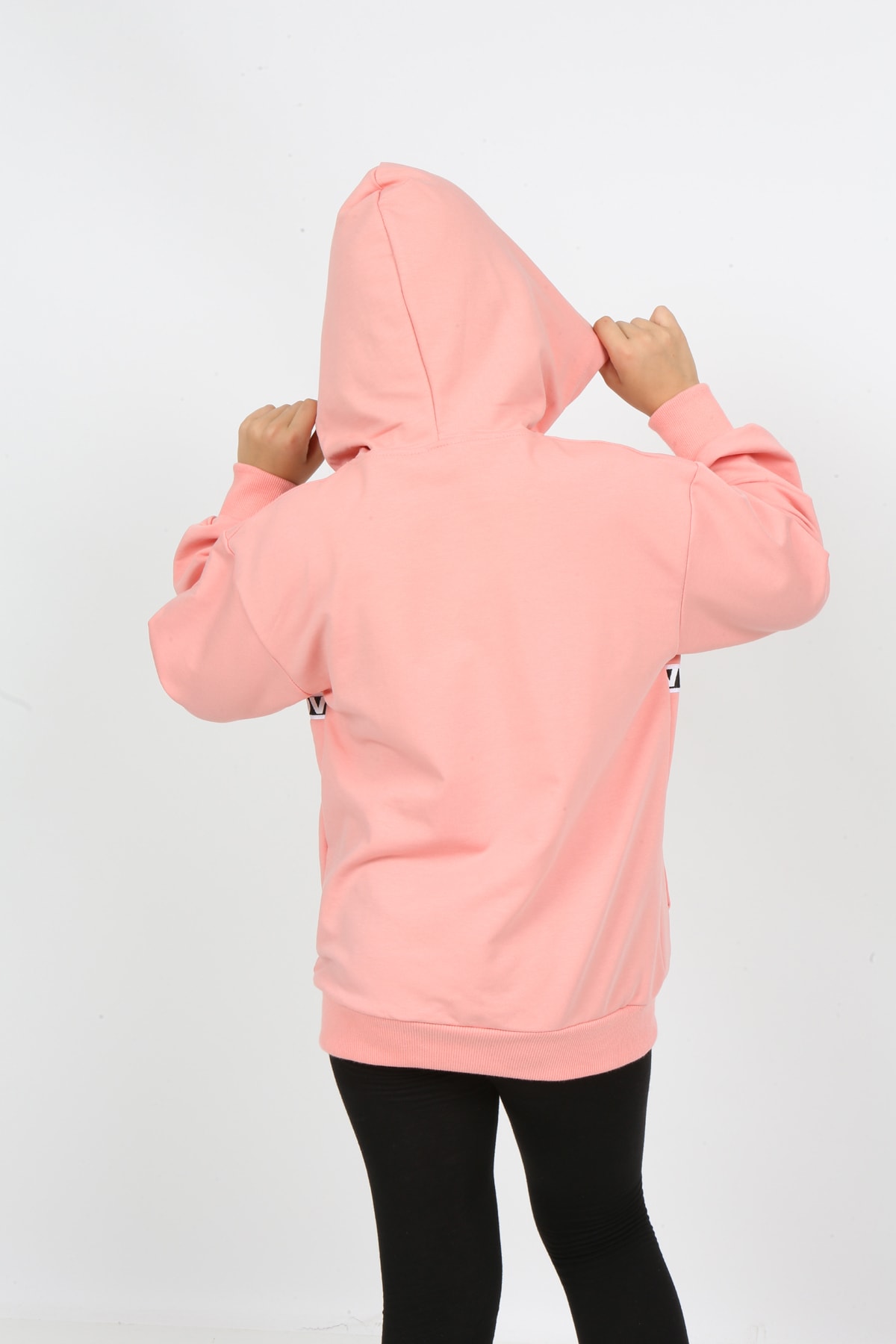 Kız Çocuk Kapüşonlu Cepli Sweatshirt