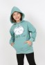 Kız Çocuk Baskılı Kapüşonlu Cepli Sweatshirt