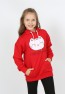 Kız Çocuk Baskılı Kapüşonlu Cepli Sweatshirt