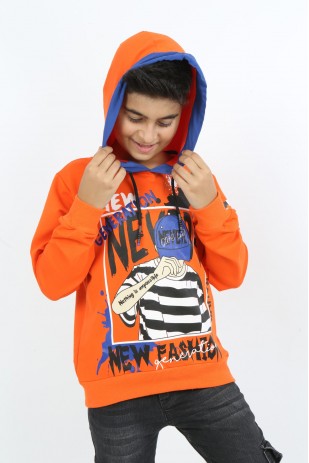 الصبي المطبوعة مقنعين البلوز