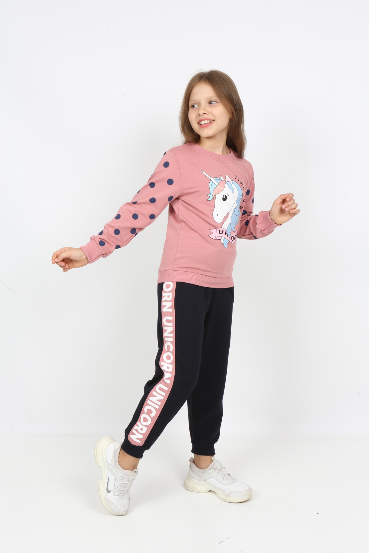 I&k Spoiled Kids Girls Unicol Printed Tracksuit Set