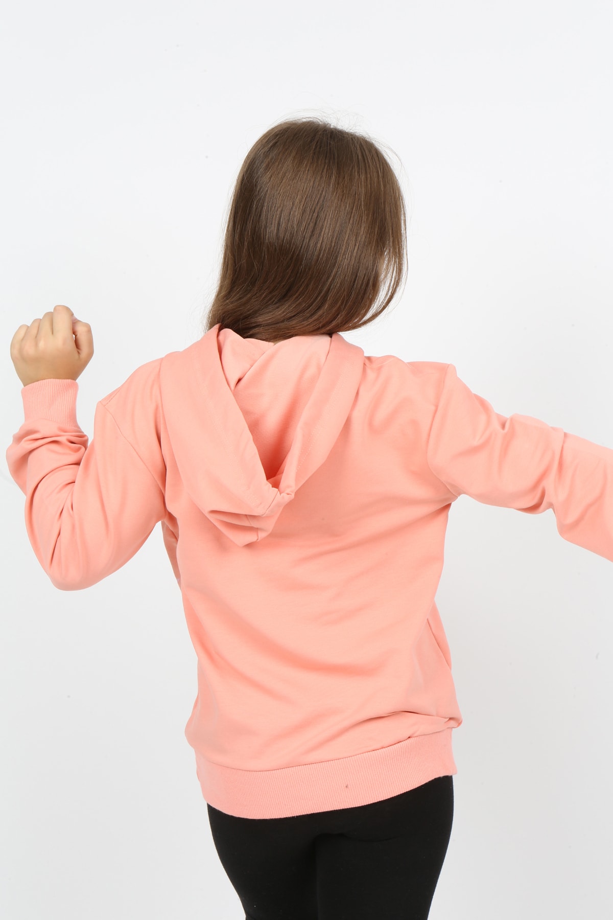 I&k Şımarık Kids Kız Çocuk Kapüşonlu Flamingo Baskılı Sweatshirt