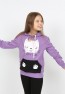 Girls Hooded Printed Sweatshirt with Pockets